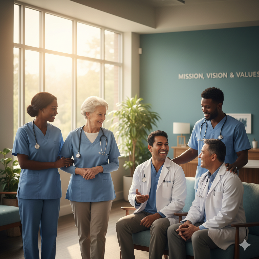Elderly person being cared for by a professional nurse